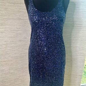 NWT EXPRESS ELECTRIC MIDNIGHT BLUE SEQUIN MINI DRESS~💙🌲